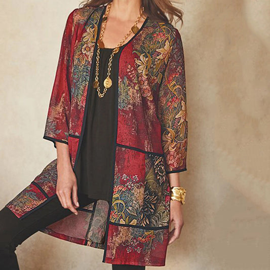 Women's UV-proof Sunscreen 34 Sleeve Printed Coat
