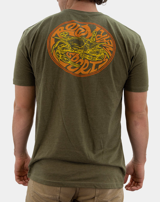 Bad Crab Military Green T-Shirt