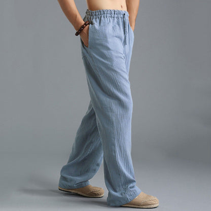 Breathable Linen Sports Pants for Men - Loose Casual Wear