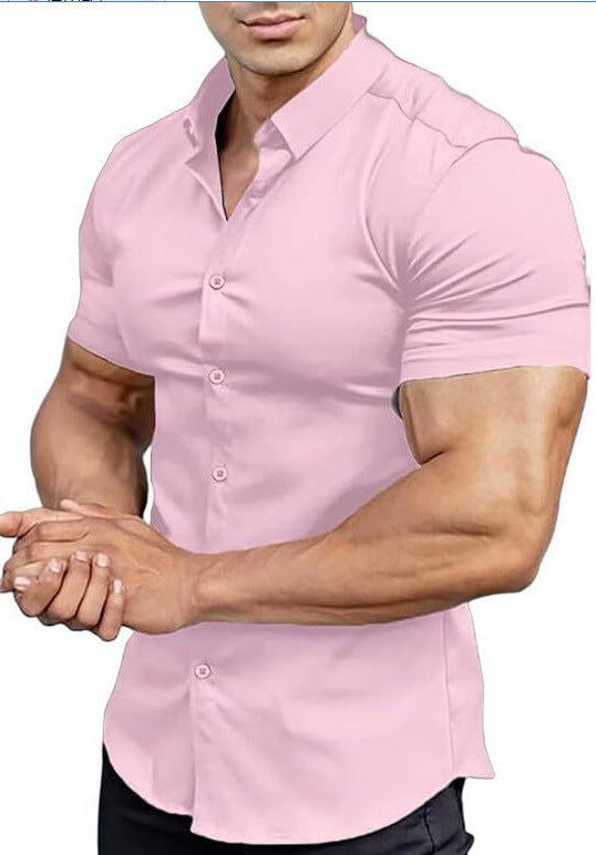 Men's Casual Short Sleeve Shirt - Lightweight & Breathable