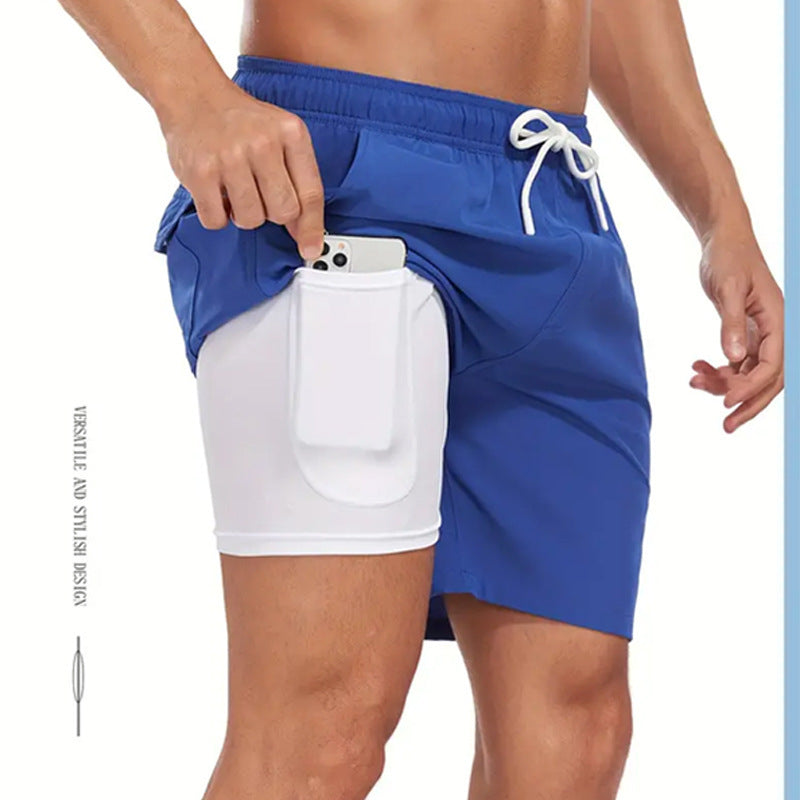Men's Summer Beach Pants Shorts Plus Size Loose