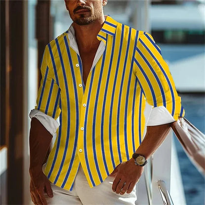 3D Pattern Printed Shirt Long Sleeve - Stylish Casual Wear