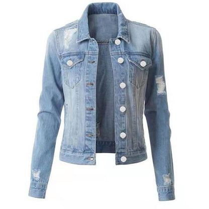 European And American Hole Lining Short Sleeve Women Women's Cowboy Coat