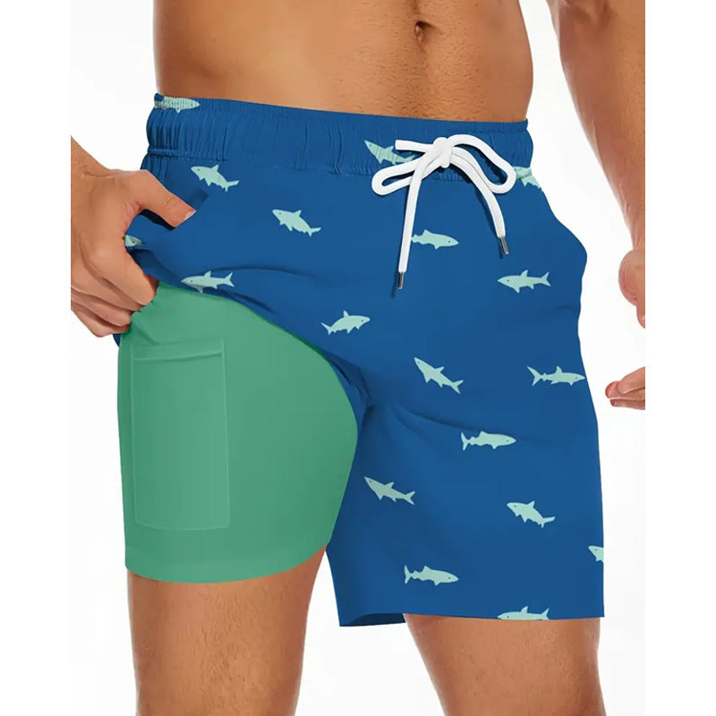 Men's Summer Beach Pants Shorts Plus Size Loose