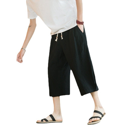 Summer Plus Size Cotton And Linen Casual Shorts