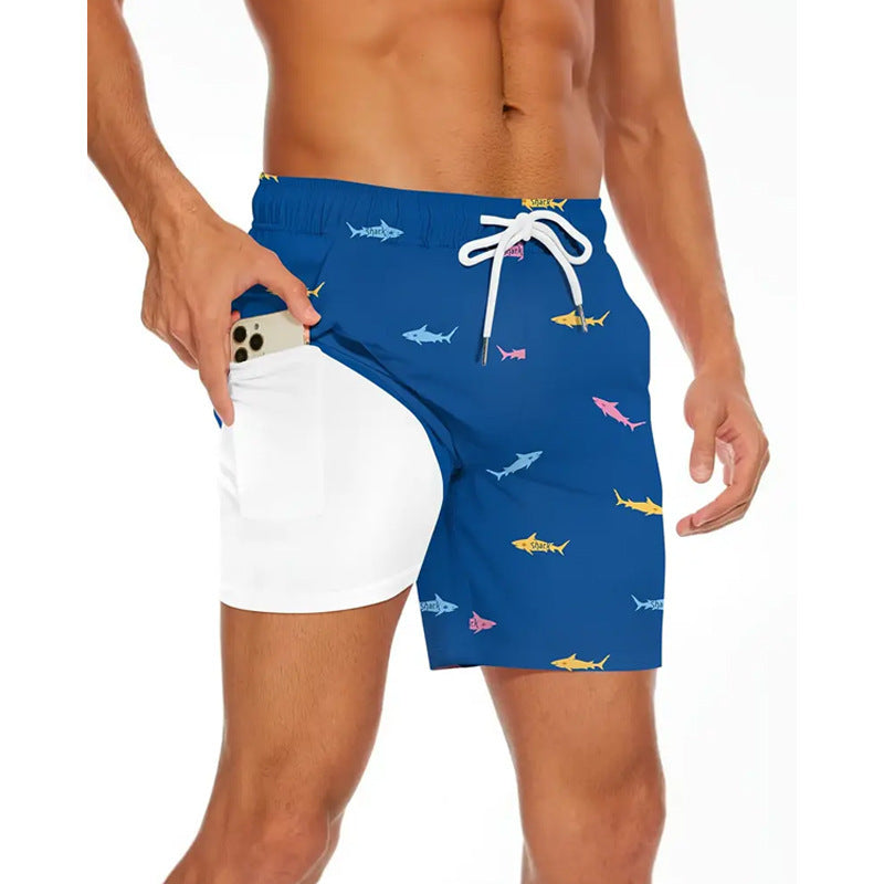 Men's Summer Beach Pants Shorts Plus Size Loose