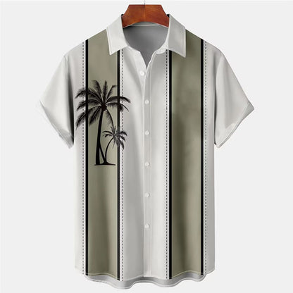 Hawaiian Men's Summer 3D Printed Short-sleeved Shirt - Chic and Current