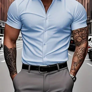 Men's Casual Short Sleeve Shirt - Lightweight & Breathable