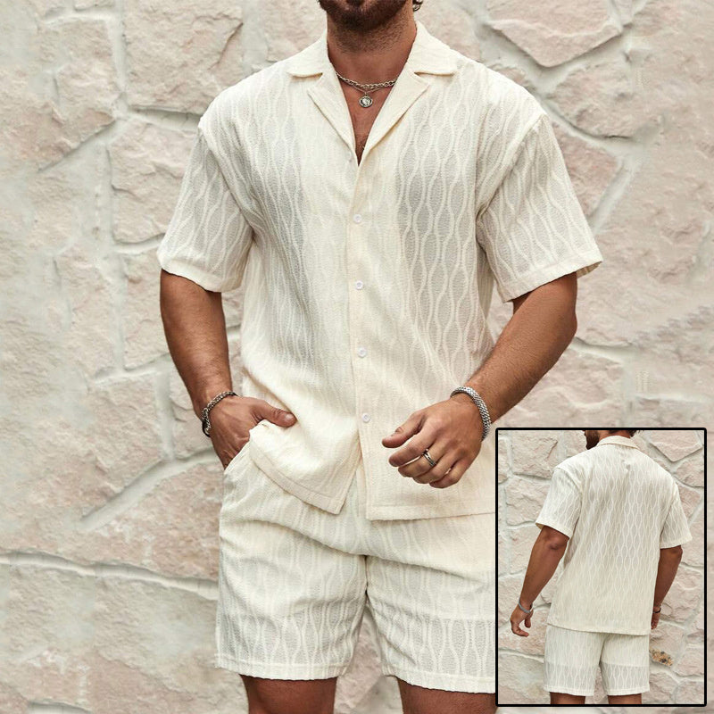 Men's Summer Fashion Tracksuits - Solid Loose Casual Two Pieces
