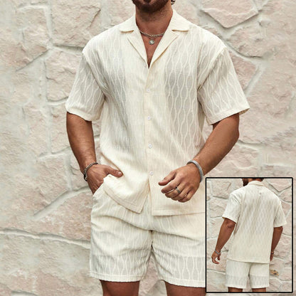 Men's Summer Fashion Tracksuits - Solid Loose Casual Two Pieces