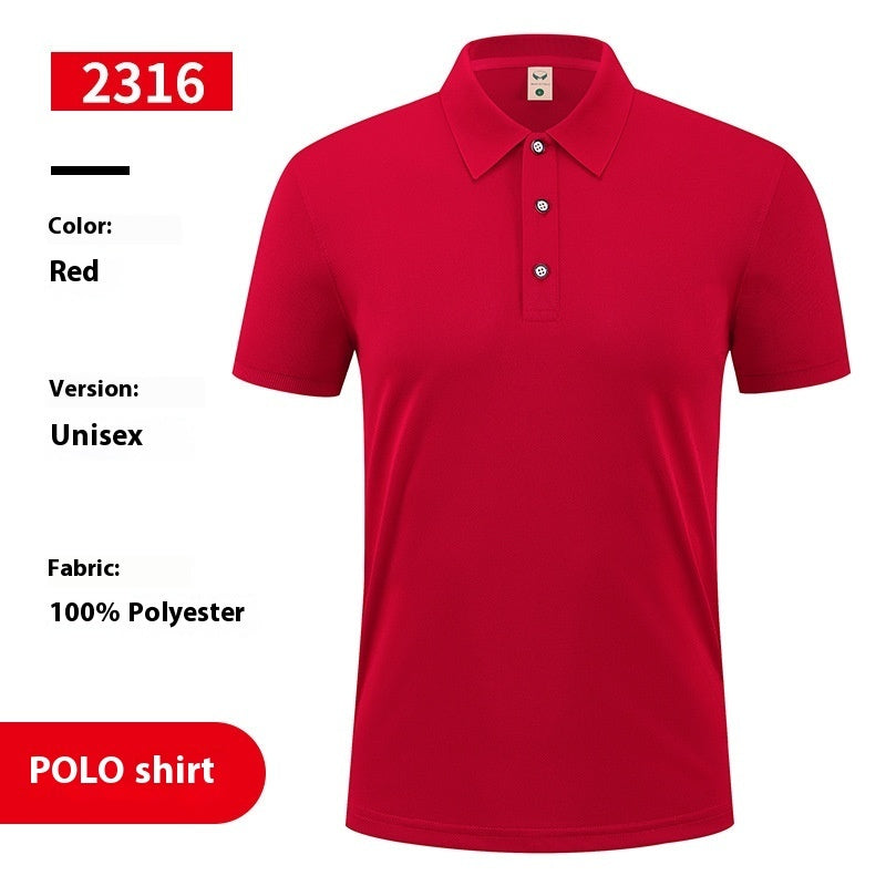 Cooling Ice Silk Overalls T-shirt Polo Shirt Short Sleeve