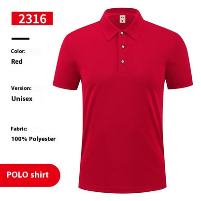 Cooling Ice Silk Overalls T-shirt Polo Shirt Short Sleeve