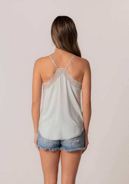 Lovestitch Lace Trim Slip Cami: Vanilla