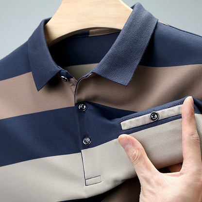 Colorblock Striped Long Sleeve T-shirt