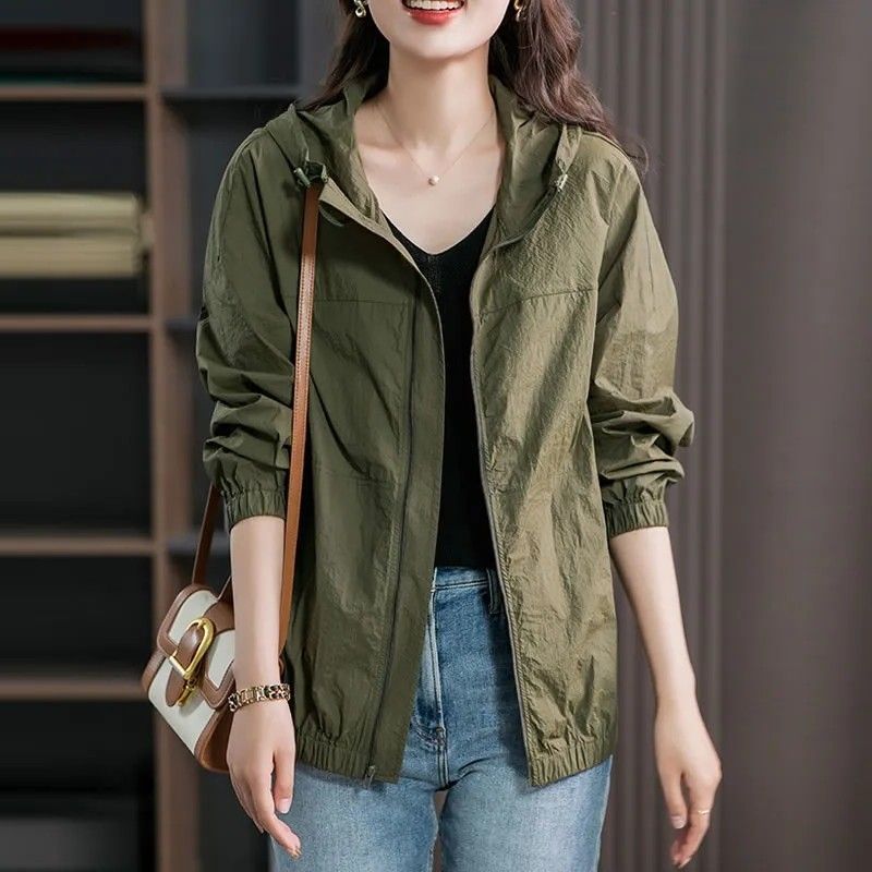 New Hooded Lightweight Short Coat For Women