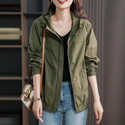 New Hooded Lightweight Short Coat For Women