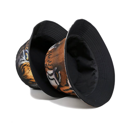 Positioning Tiger Pattern Bucket Hat European And American Outdoor