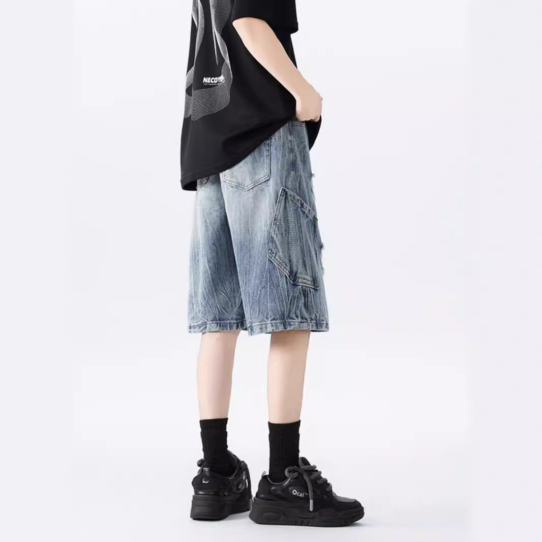Vintage Ripped Denim Shorts - Stylish & Comfortable