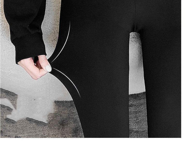 Women's Shark Leggings - High Waist, Thin Belly, Outer Wear