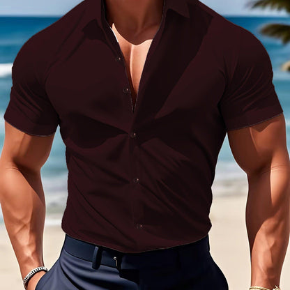 Men's Casual Short Sleeve Shirt - Lightweight & Breathable