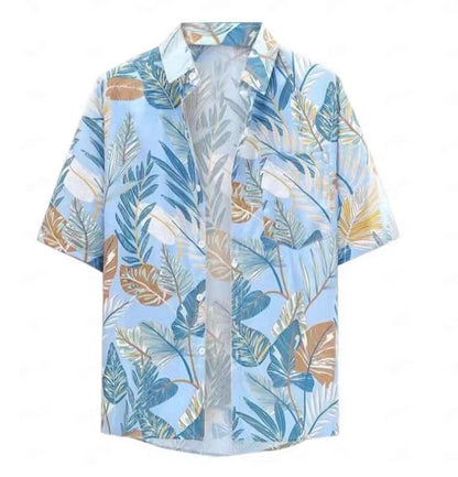 Hawaiian Men's Summer 3D Printed Short-sleeved Shirt - Chic and Current